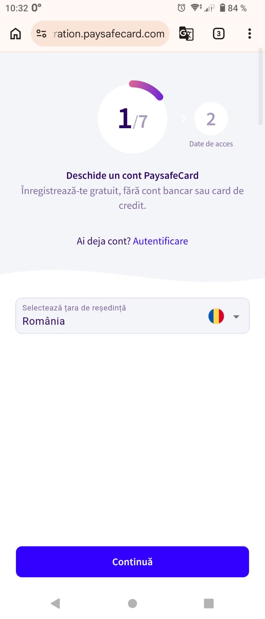 Paysafecard Registration
