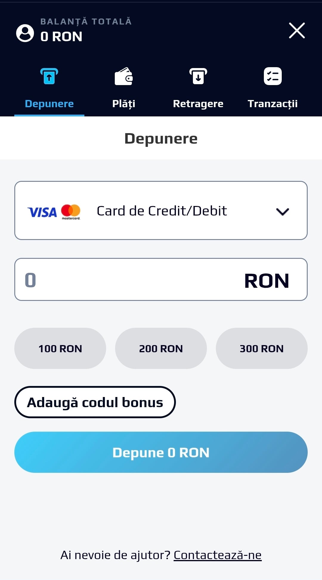 apple pay depunere